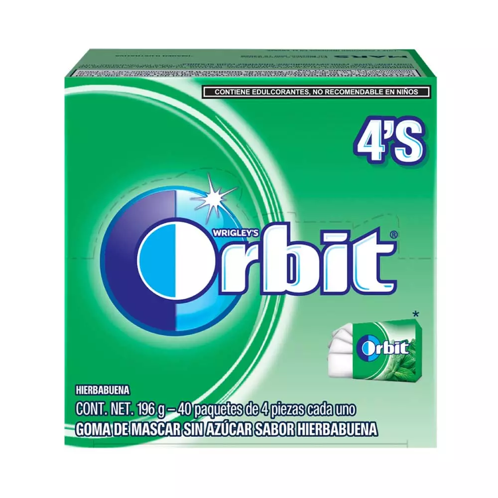 CHICLE ORBIT 4PS HIERBABUENA