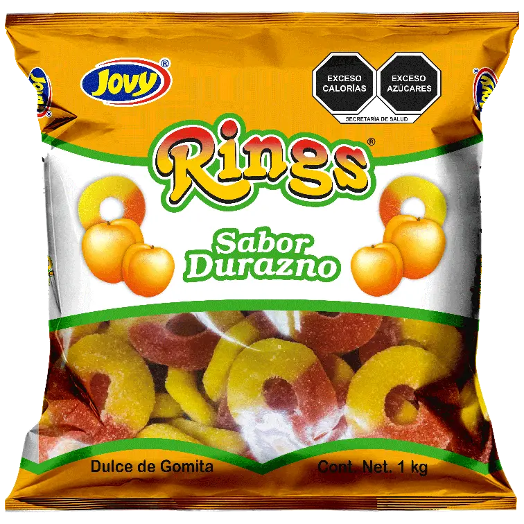 GOMA JOVY RINGS DURAZNO