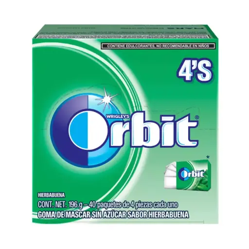 CHICLE ORBIT 4PS HIERBABUENA