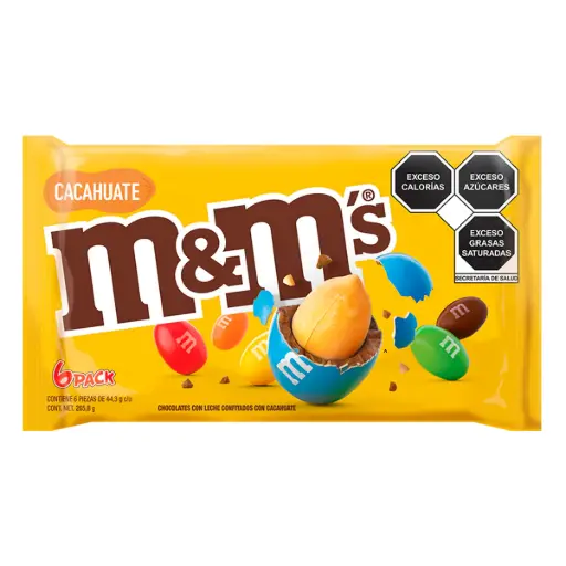 CHOCOLATE M&M CACAHUATE C/6