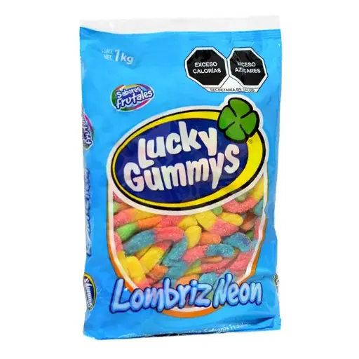 GOMA LUCKY LOMBRIZ NEON