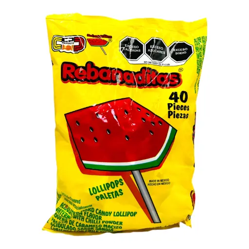 PALETA REBANADITA C/40