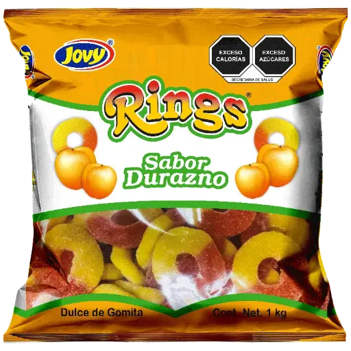 GOMA JOVY RINGS DURAZNO