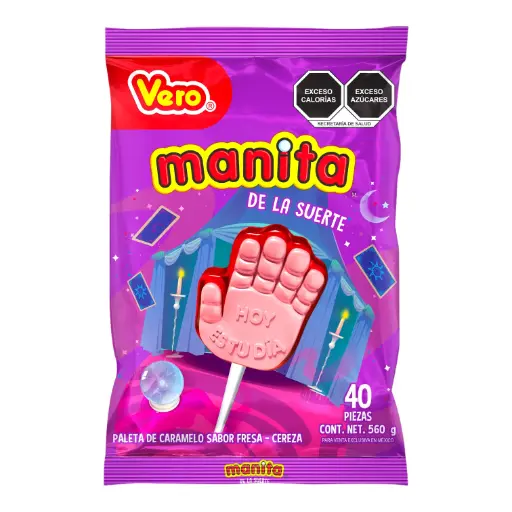 VERO PALETA MANITA DE LA SUERTE C/40